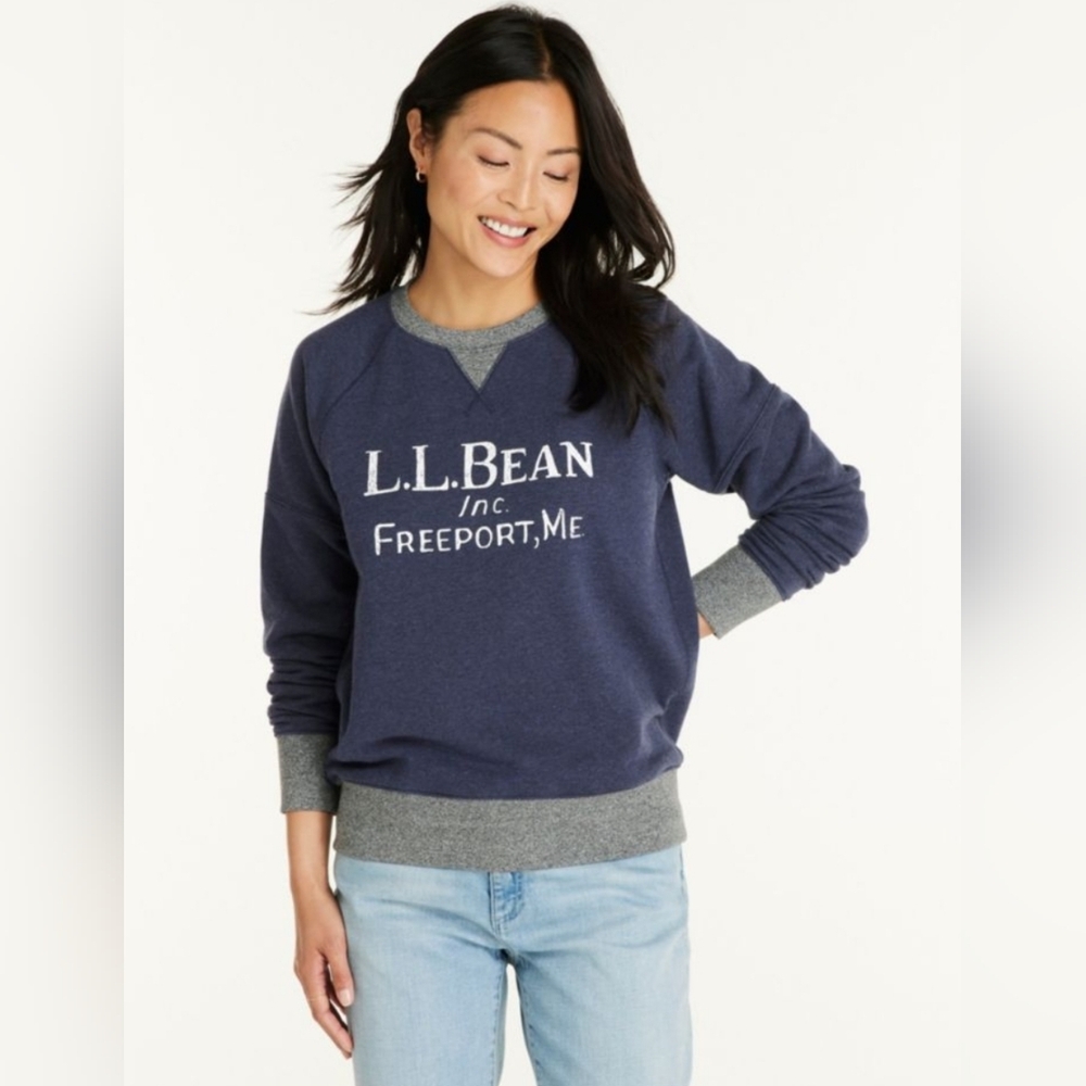 L.L. Bean Navy and Gray Sweatshirt